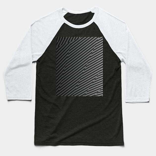 Black and White Abstract Art Baseball T-Shirt by BruceALMIGHTY Baker